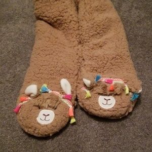Llama slipper socks